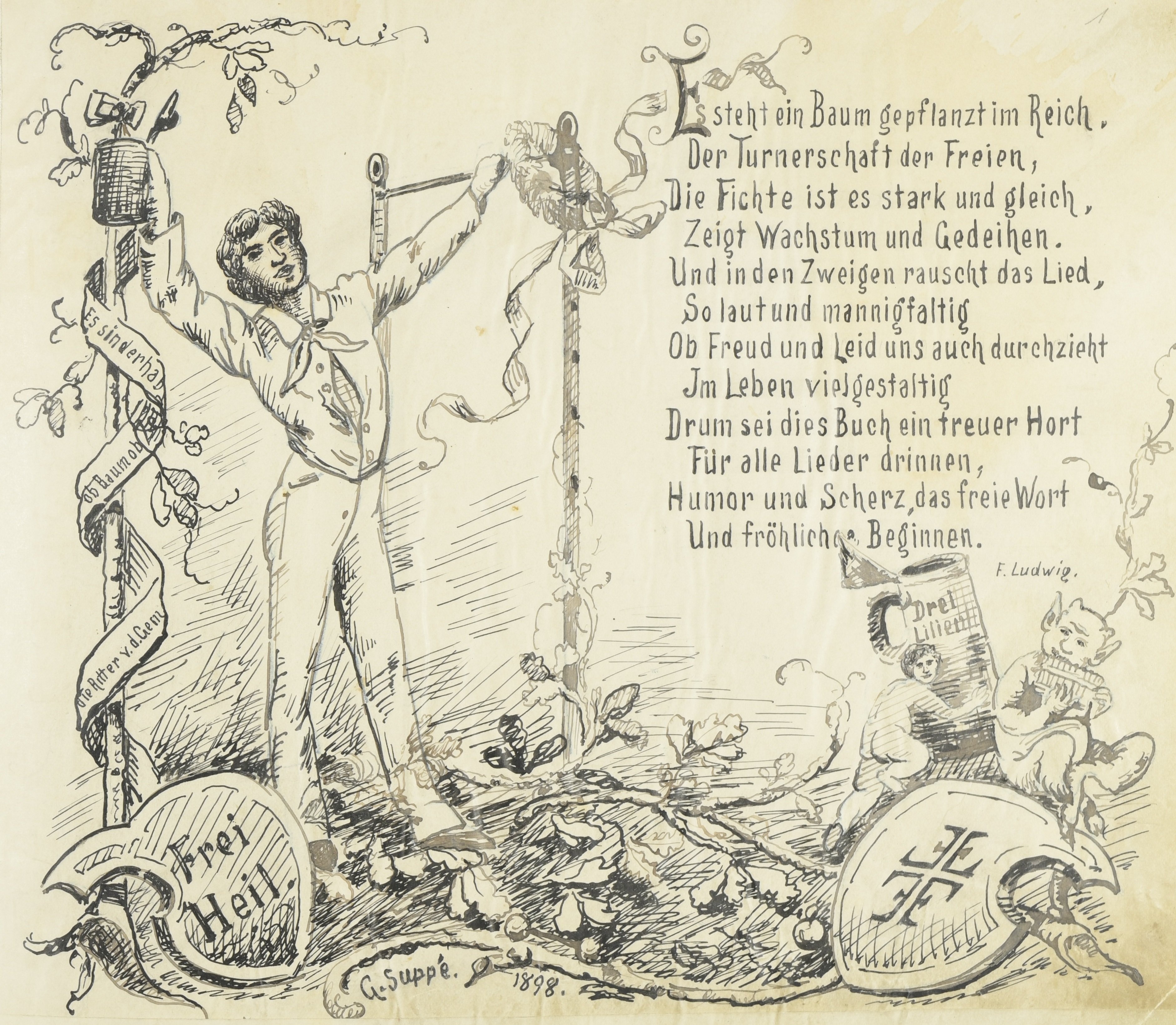 Gedicht von Friedrich Ludwig Jahn (Sportmuseum Berlin CC0)