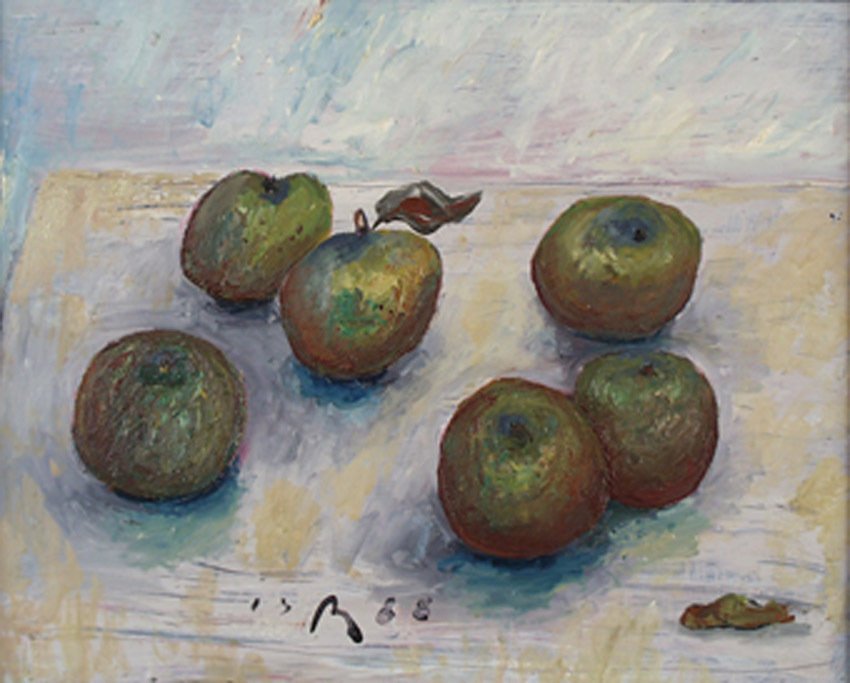 Stillleben mit sechs Äpfeln (Kurt Mühlenhaupt Museum CC BY-NC-SA)