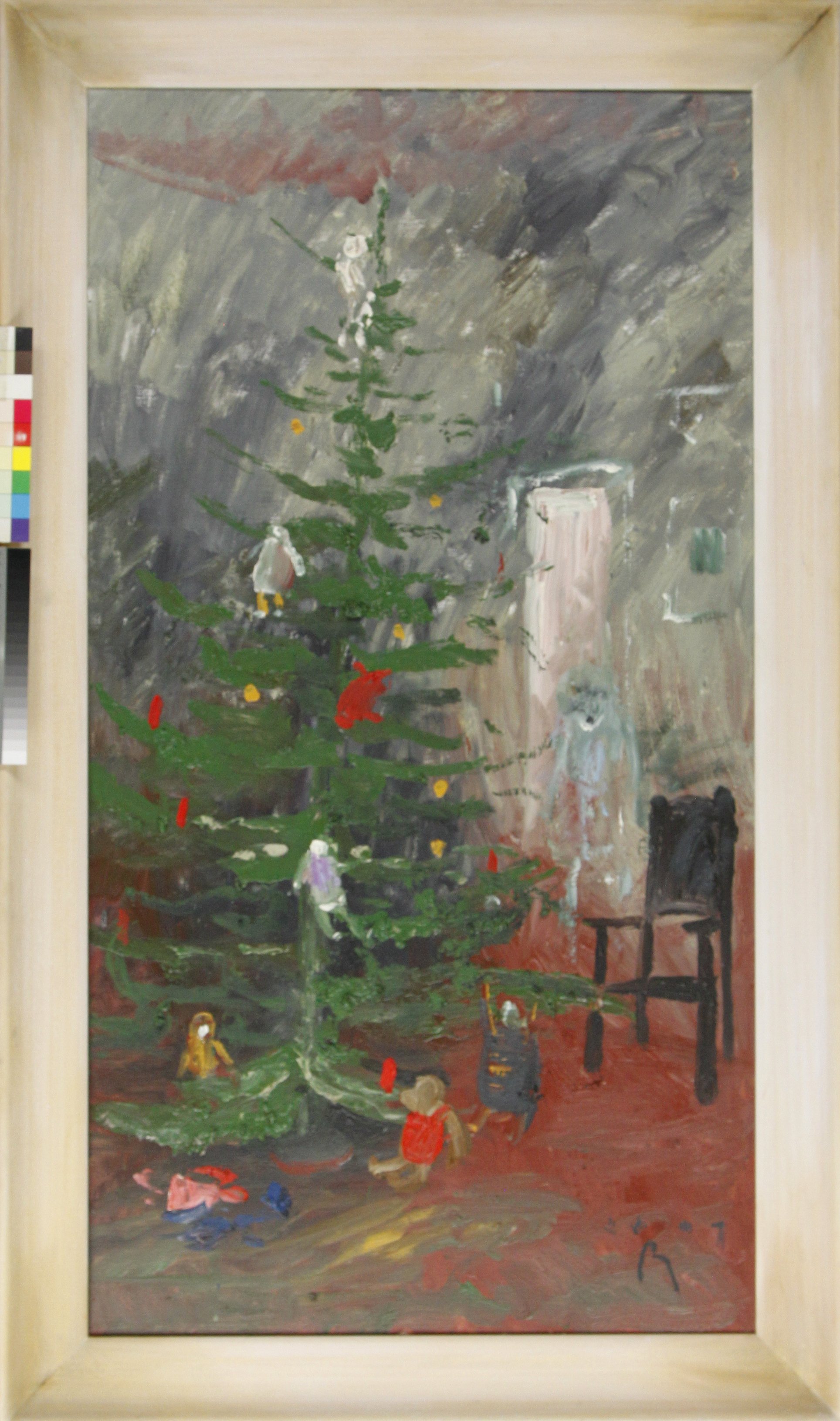 Weihnachtsbaum mit Puppen von meiner Mutter (Kurt Mühlenhaupt Museum CC BY-NC-SA)