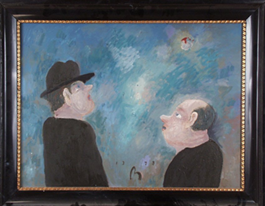 Zwei Männer in Gedanken (Kurt Mühlenhaupt Museum CC BY-NC-SA)
