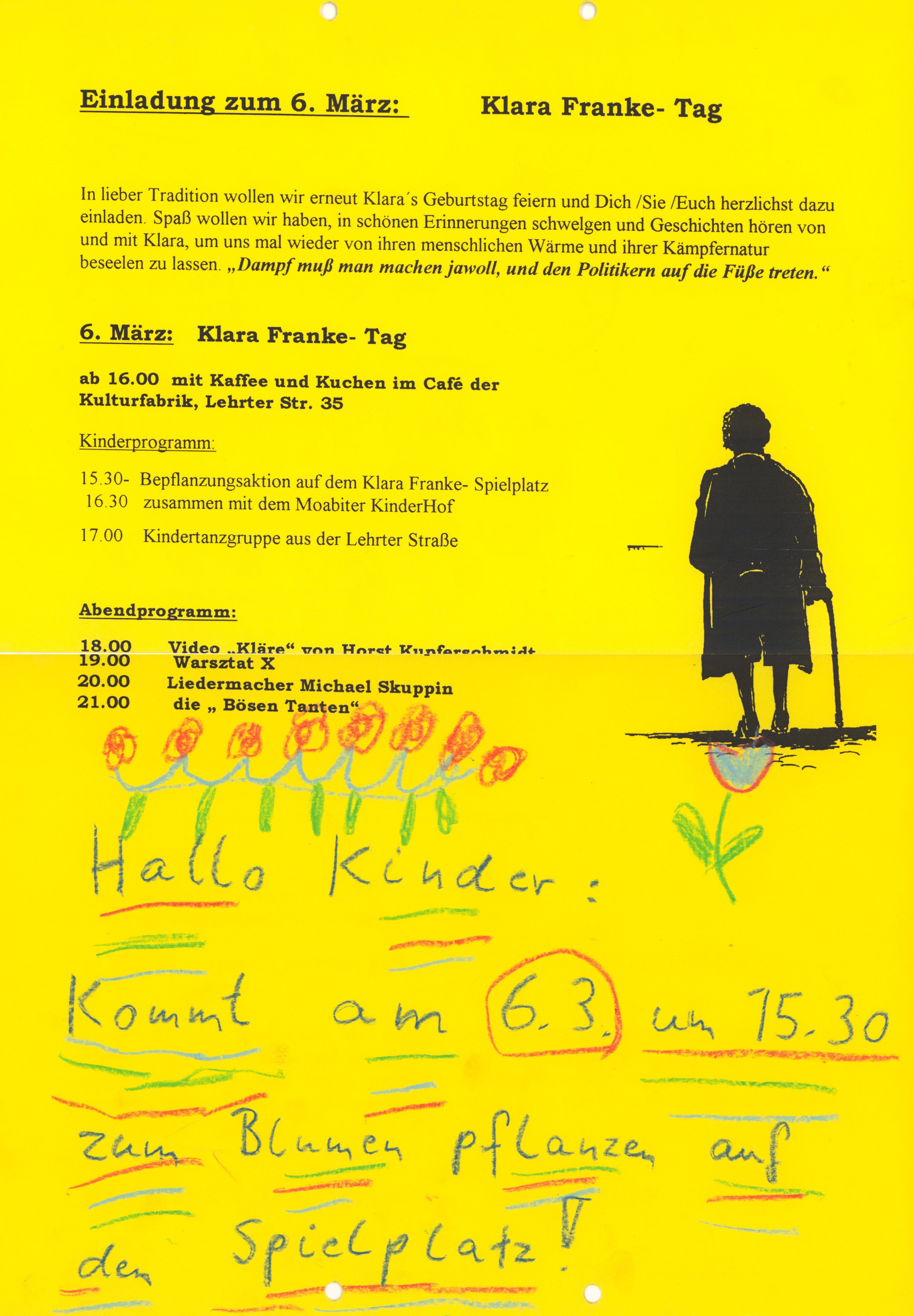 Plakat zum Klara-Franke-Tag (B-Laden CC BY-NC-SA)