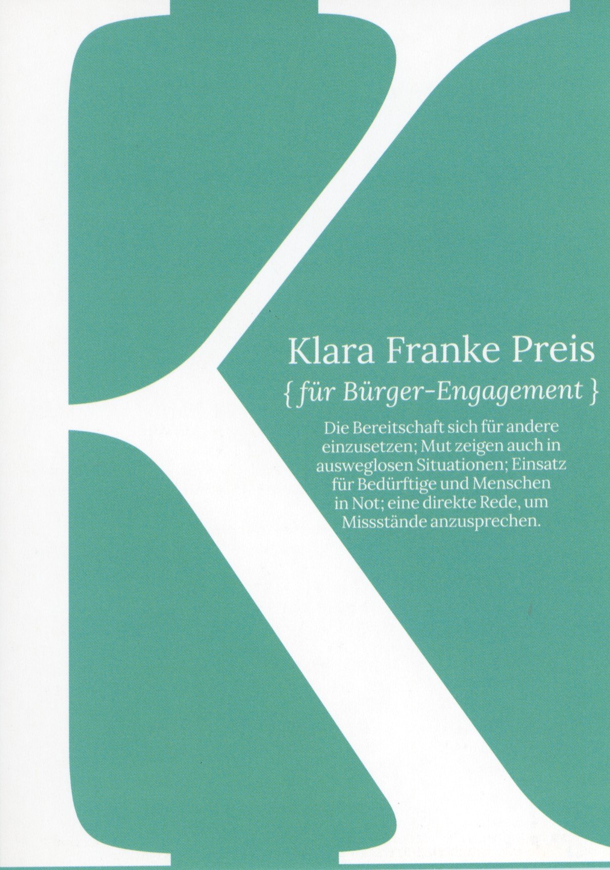 Postkarte zur Klara-Franke-Preisverleihung (B-Laden CC BY-NC-SA)