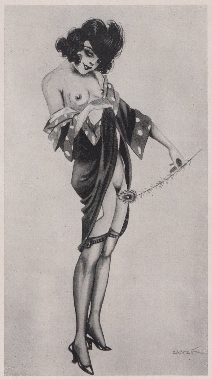 Abbildung einer Zeichnung, die eine sich sexuell stimulierende Frau zeigt (Magnus-Hirschfeld-Gesellschaft Public Domain Mark)