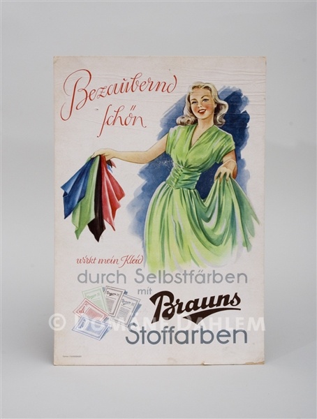 Reklameschild &quot;Brauns Stoffarben&quot; (Stiftung Domäne Dahlem - Landgut und Museum CC BY-NC-SA)