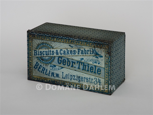 Dose &quot;Biscuits- & Cakes Fabrik Gebrüder Thiele&quot; (Stiftung Domäne Dahlem - Landgut und Museum CC BY-NC-SA)