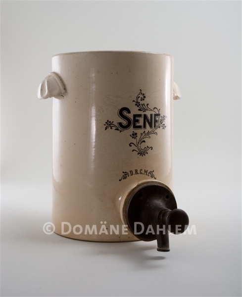 Keramiktopf für Senf (Stiftung Domäne Dahlem - Landgut und Museum CC BY-NC-SA)