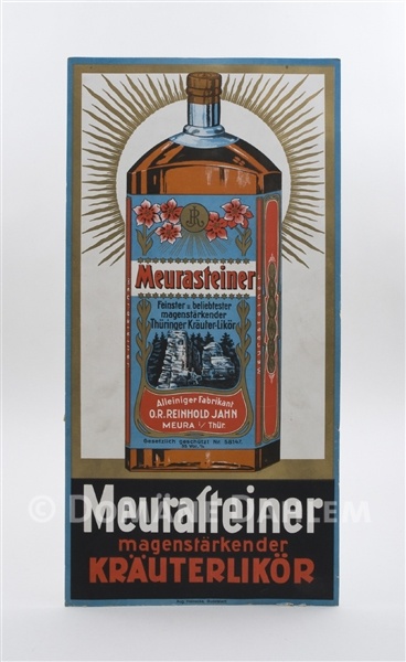 Reklameschild &quot;Meurasteiner&quot; (Stiftung Domäne Dahlem - Landgut und Museum CC BY-NC-SA)