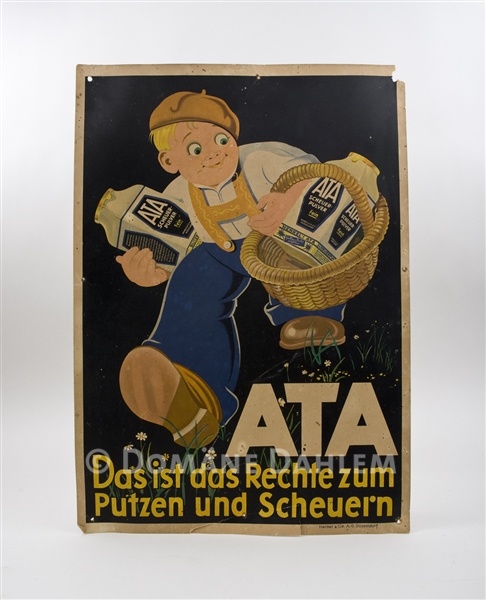 Reklameschild &quot;Ata&quot; (Stiftung Domäne Dahlem - Landgut und Museum CC BY-NC-SA)