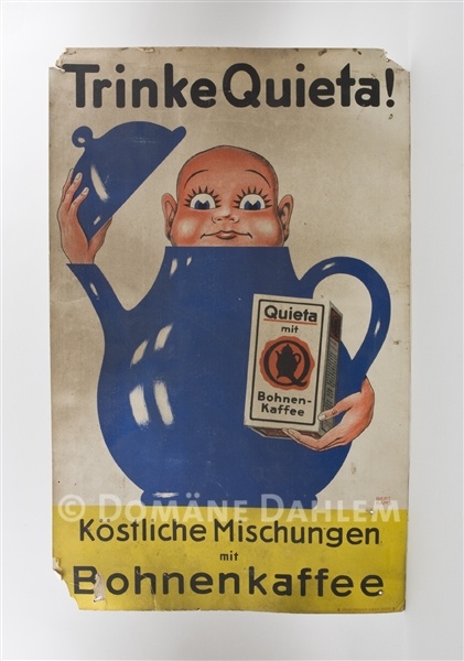 &quot;Quieta&quot; Reklameschild (Stiftung Domäne Dahlem - Landgut und Museum CC BY-NC-SA)