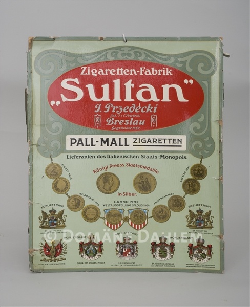 Reklameschild &quot;Sultan&quot; (Stiftung Domäne Dahlem - Landgut und Museum CC BY-NC-SA)