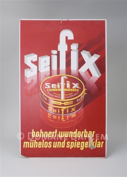 Reklameschild &quot;Seifix&quot; (Stiftung Domäne Dahlem - Landgut und Museum CC BY-NC-SA)