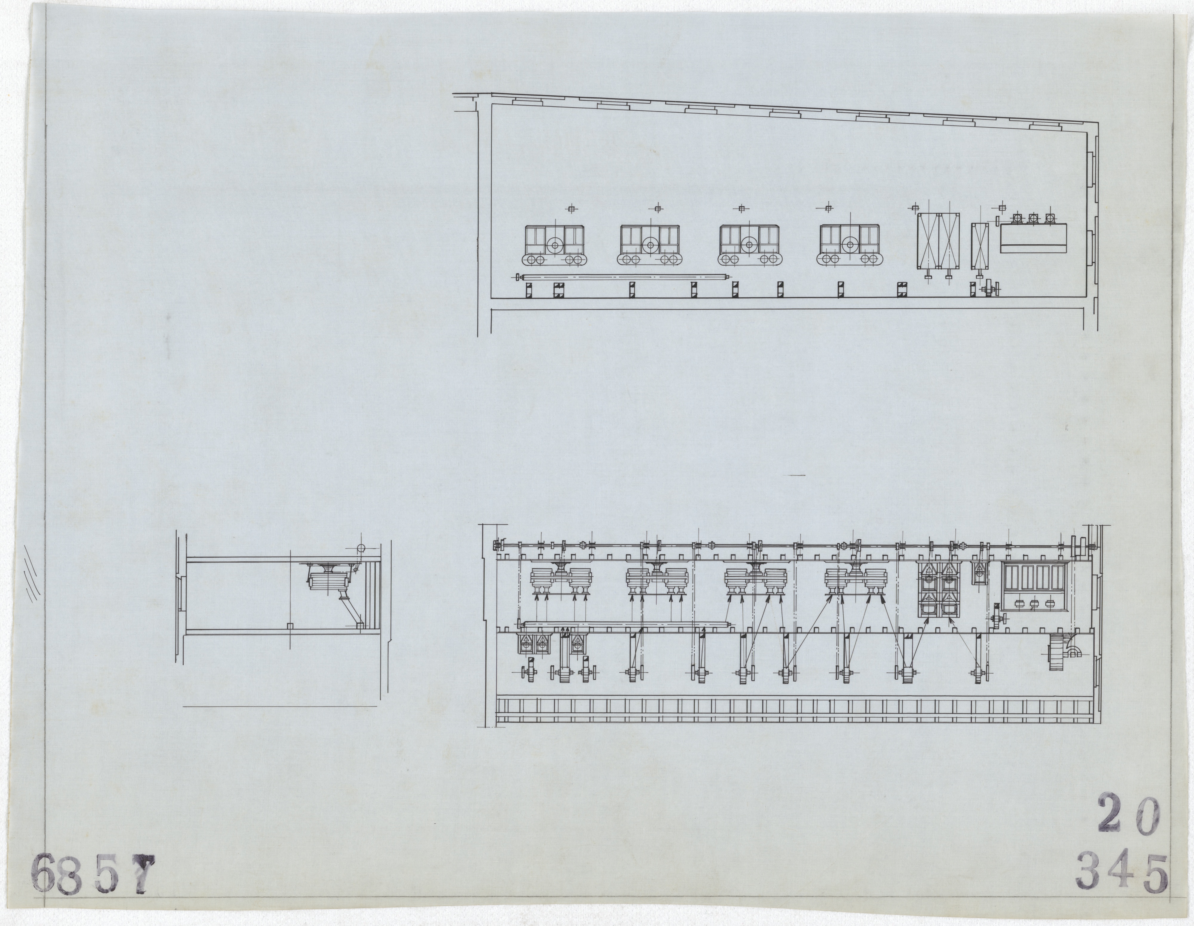 Technische Zeichnung : [Tektur zum Projekt der Roggenmühle für Herrn Julius Kopp, Neusalz an der Oder] (Stiftung Deutsches Technikmuseum Berlin CC BY-SA)