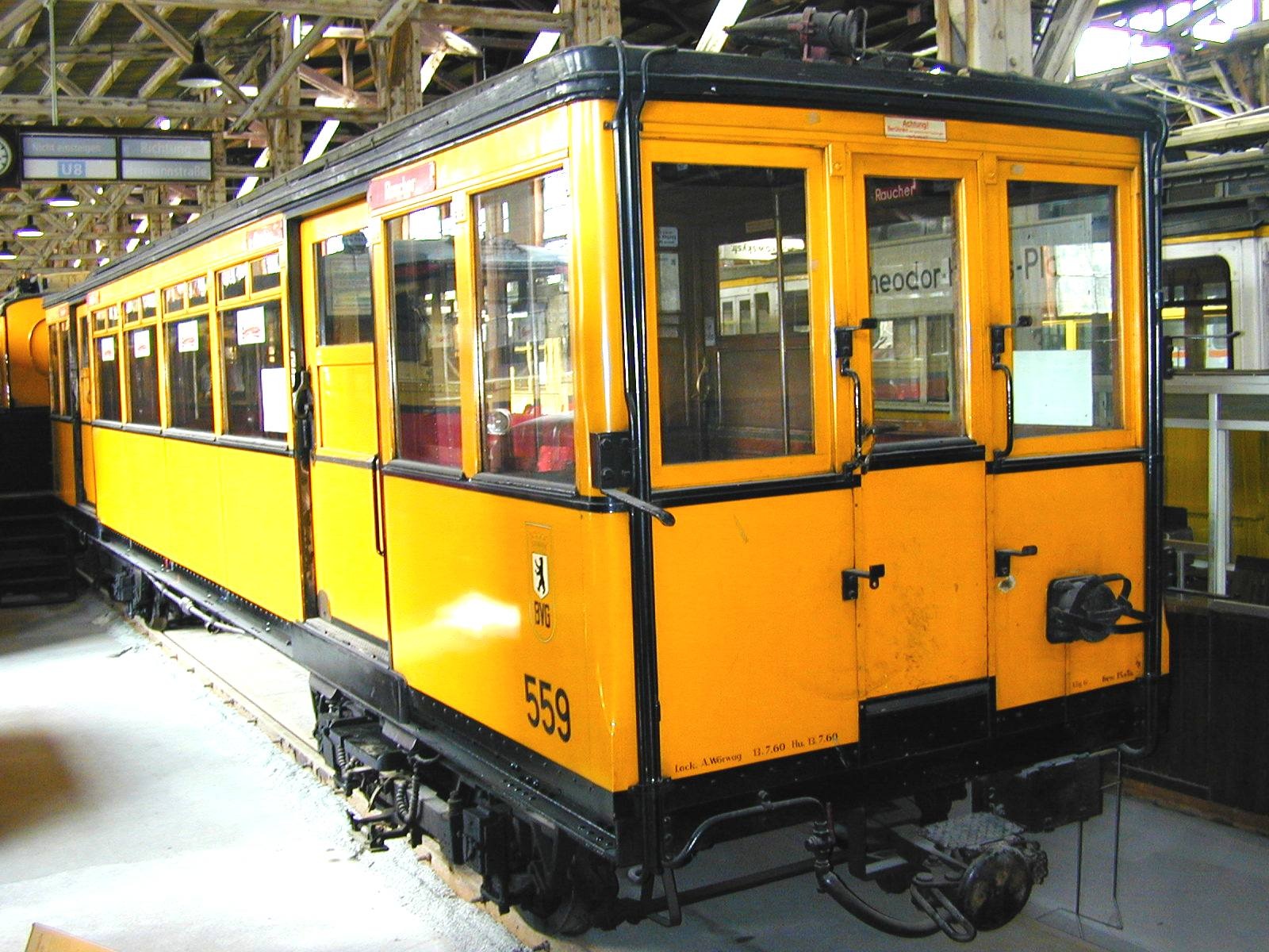 U-Bahnbeiwagen Typ A 1 B Nr. 559 (Stiftung Deutsches Technikmuseum Berlin CC0)