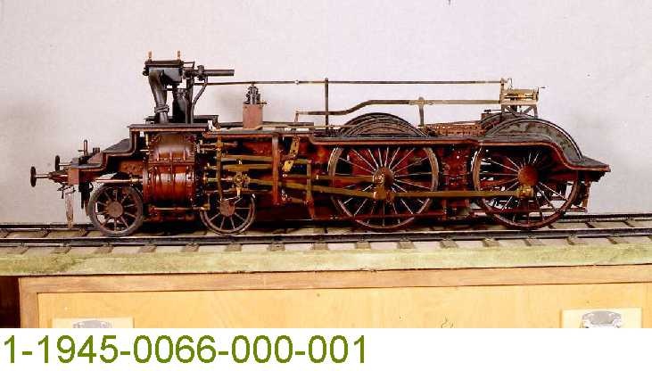 Untergestell einer Schnellzugdampflok, Modell 1:5 (Stiftung Deutsches Technikmuseum Berlin CC0)