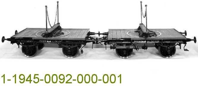 Langholzwagenpaar "Altona 47000/001", Modell 1:5 (Stiftung Deutsches Technikmuseum Berlin CC0)