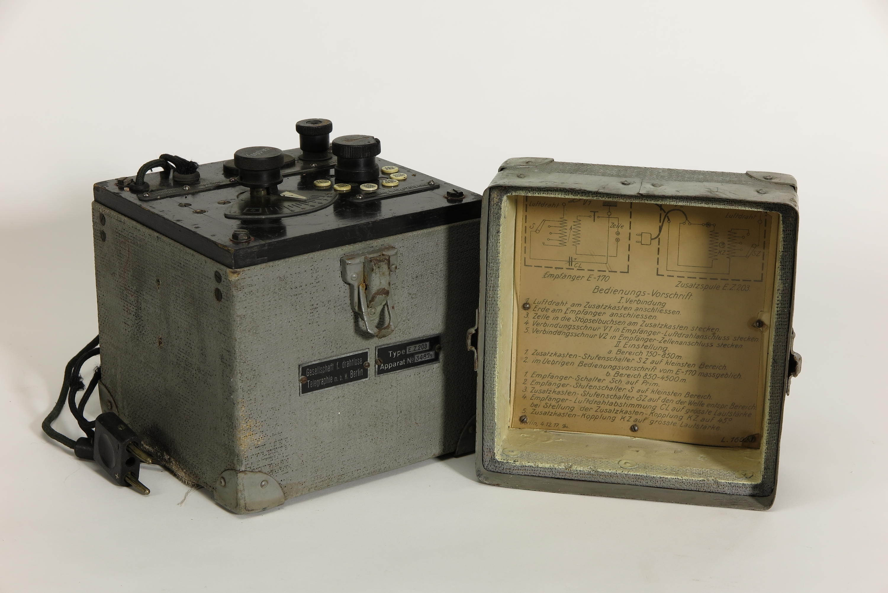 Zubehör zur Empfänger Telefunken E 170, Zusatzspule Telefunken E.Z.203 (Deutsches Technikmuseum CC BY)