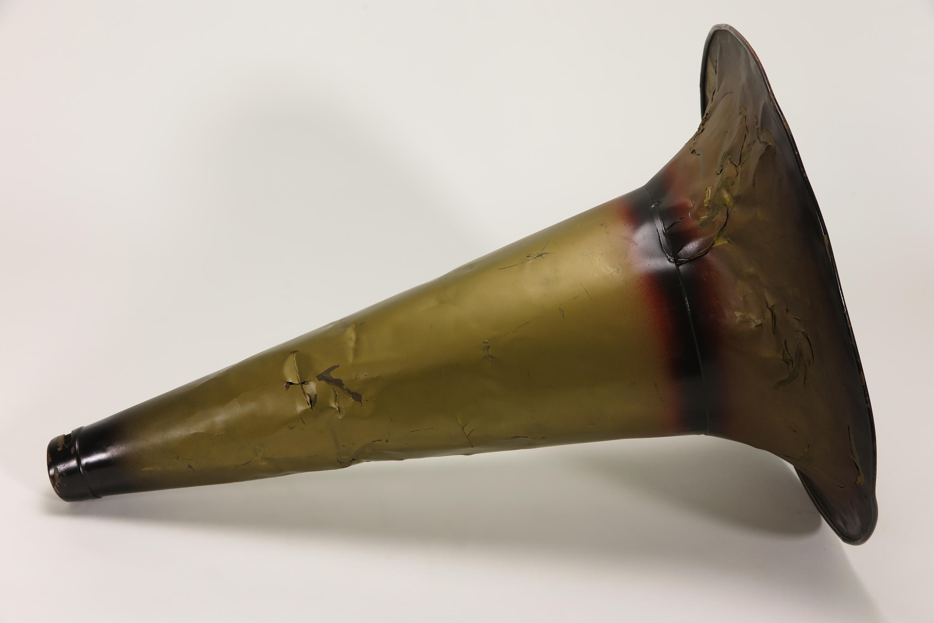 Trichterlautsprecher für Phonographen (Deutsches Technikmuseum CC BY)
