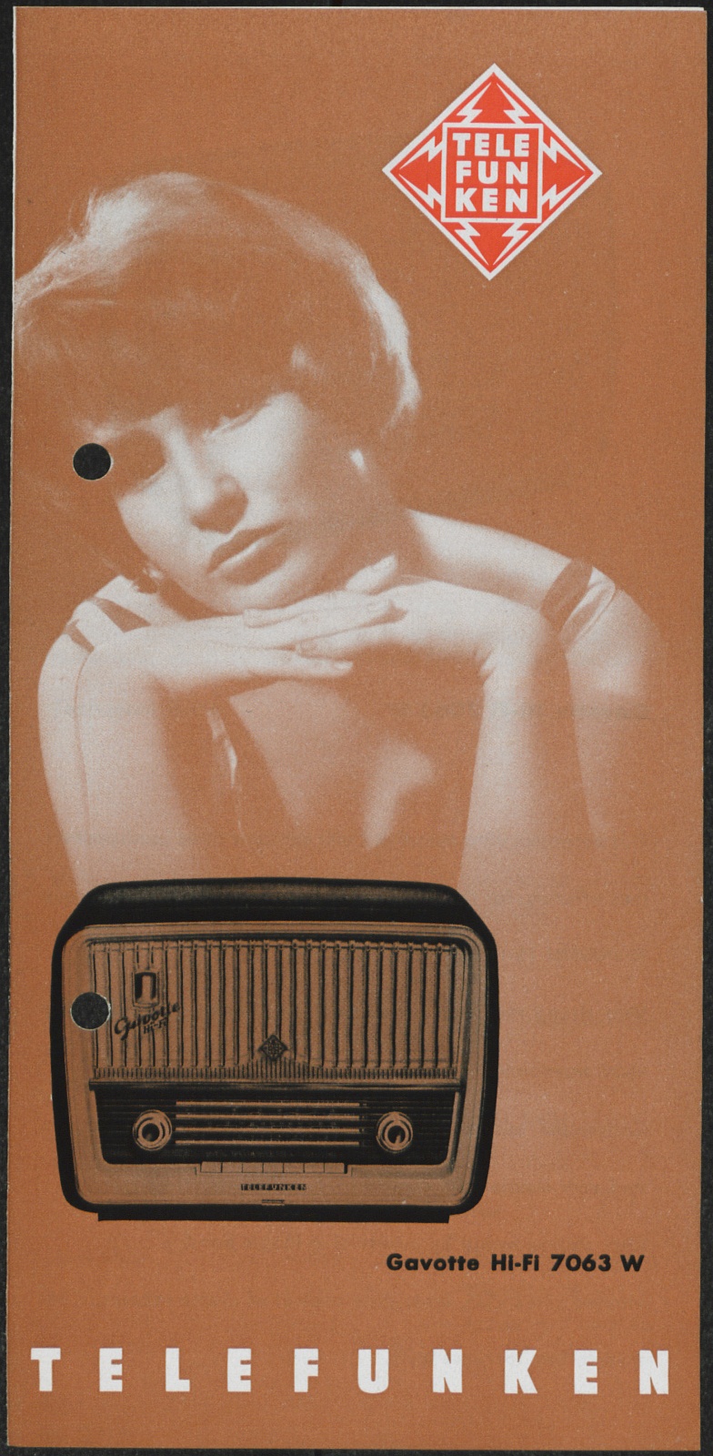 Werbeprospekt: Telefunken Gavotte Hi-Fi 7063 W (Stiftung Deutsches Technikmuseum Berlin CC0)