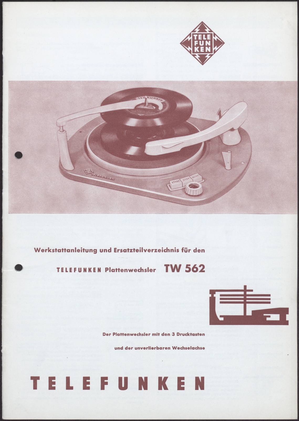 Werbeprospekt: AEG Tonbandgeräte Magnetophon 75; Vollenedete Technik (Stiftung Deutsches Technikmuseum Berlin CC0)