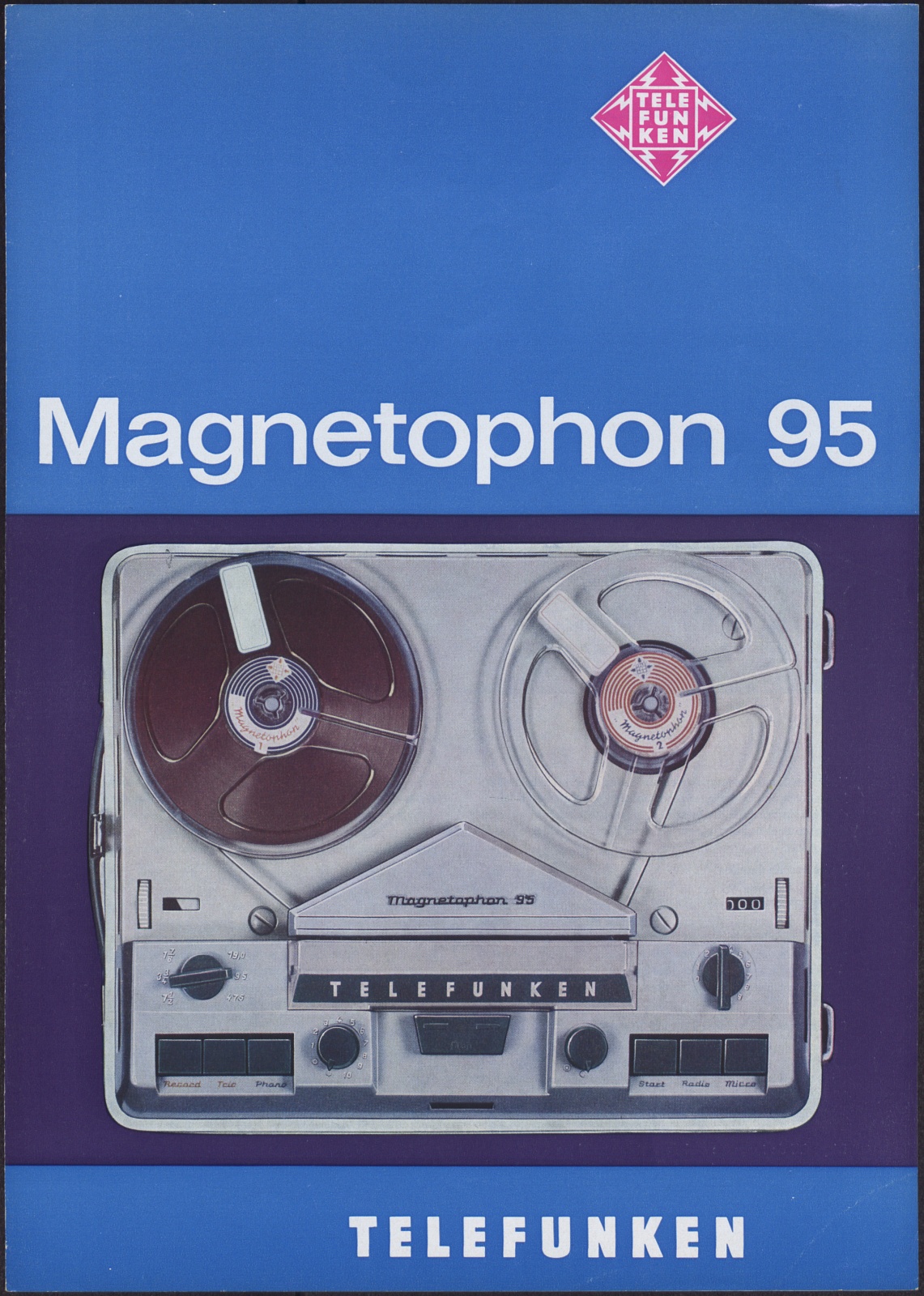 Werbeprospekt: Telefunken Magnetophon 95 (Stiftung Deutsches Technikmuseum Berlin CC0)