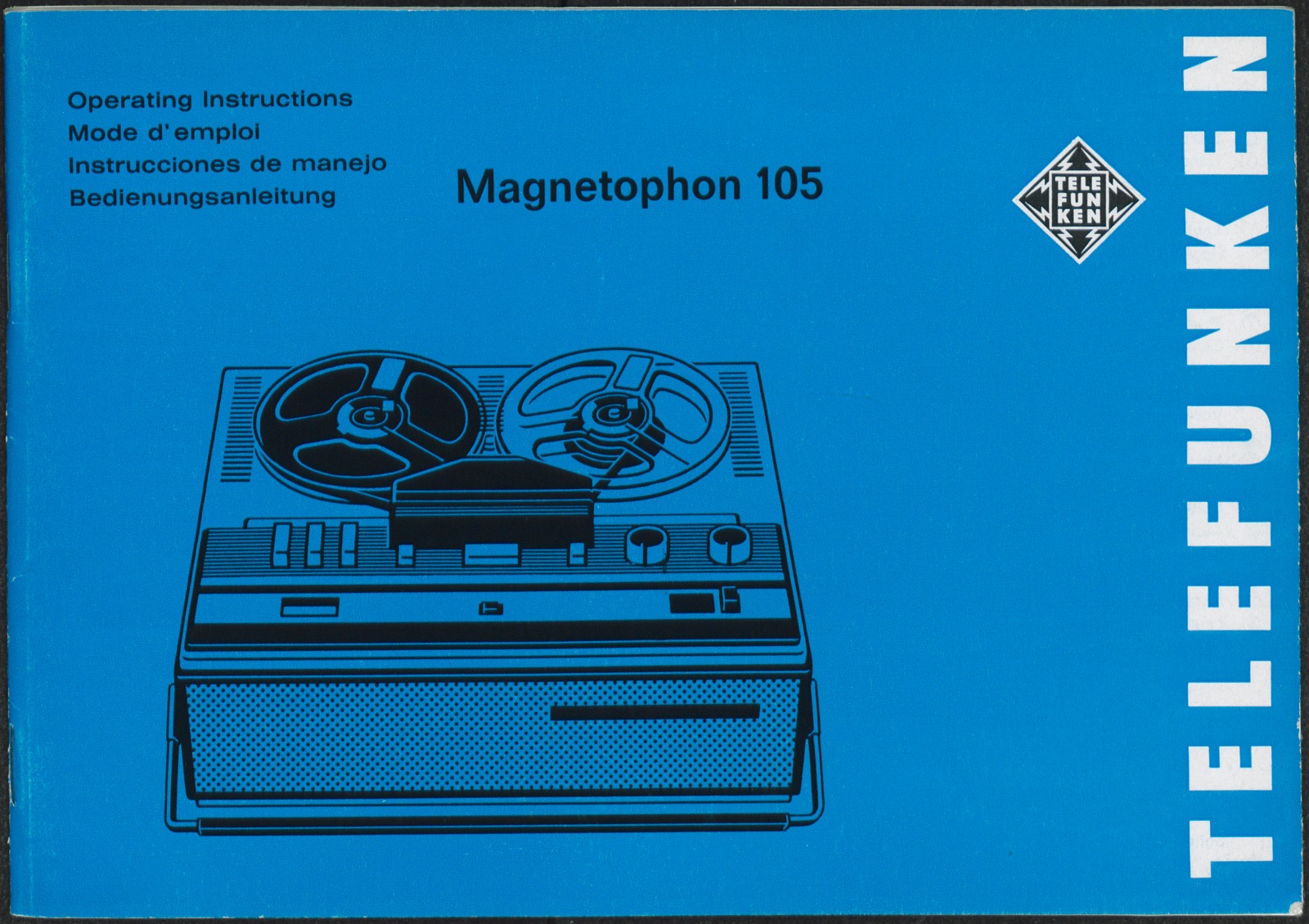 Bedienungsanleitung: Bedienungsanleitung Telefunken Magnetophon 105 (Stiftung Deutsches Technikmuseum Berlin CC0)