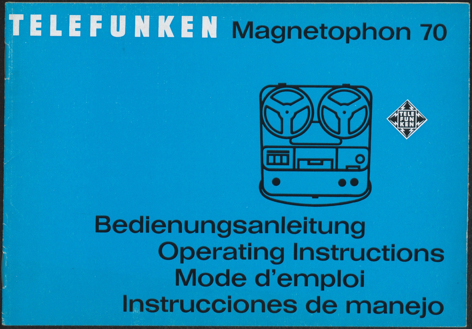 Bedienungsanleitung:  Bedienungsanleitung Telefunken Magnetophon 70 (Stiftung Deutsches Technikmuseum Berlin CC0)