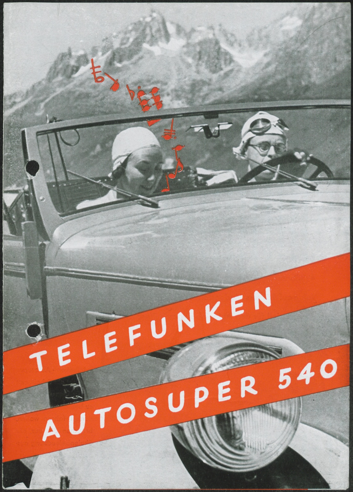 Werbeprospekt: Telefunken Autosuper 540 (Stiftung Deutsches Technikmuseum Berlin CC0)