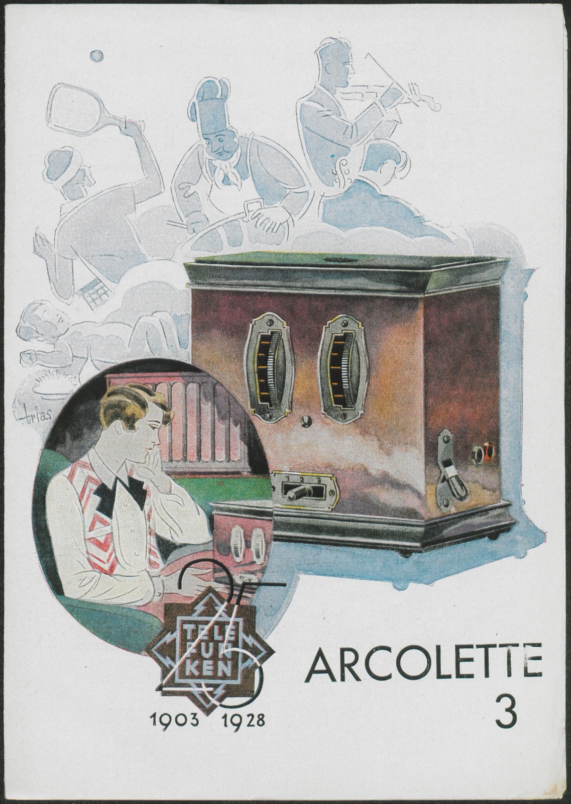 Werbeprospekt: Telefunken Arcolette 3 (Stiftung Deutsches Technikmuseum Berlin CC0)