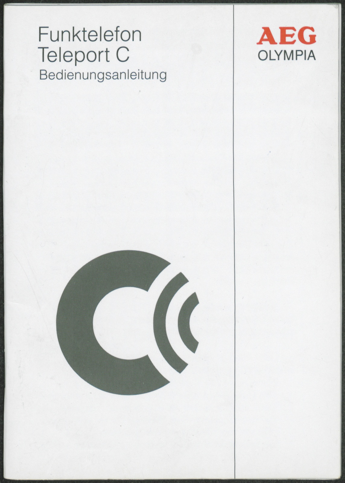 Bedienungsanleitung: Funktelefon Teleport C (Stiftung Deutsches Technikmuseum Berlin CC0)
