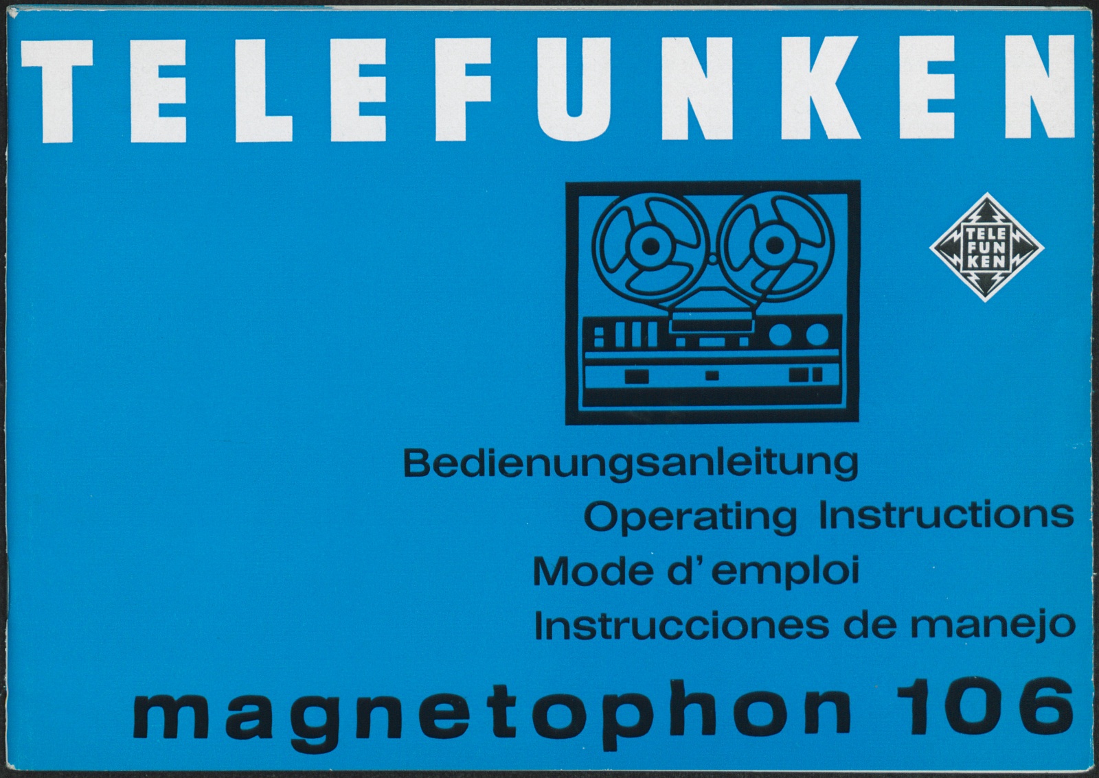 Bedienungsanleitung: Telefunken Magnetophon 106 (Stiftung Deutsches Technikmuseum Berlin CC0)