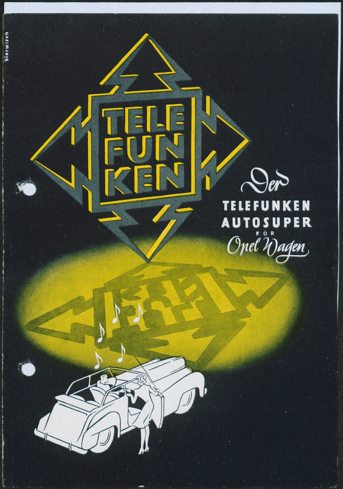 Werbeprospekt: Der Telefunken Autosuper für Opel Wagen (Stiftung Deutsches Technikmuseum Berlin CC0)