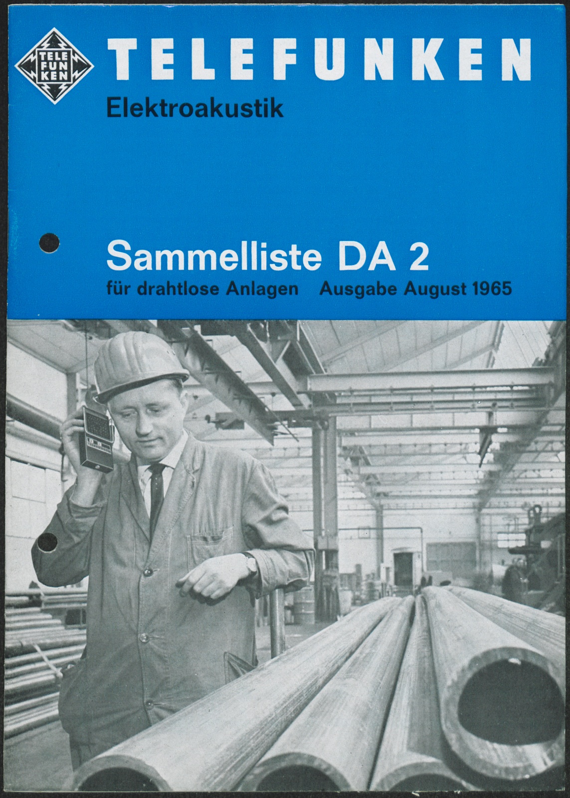 Geräteverzeichnis: Telefunken Elektroakustik: Sammelliste DA 2 für drahtlose Anlagen (Stiftung Deutsches Technikmuseum Berlin CC0)
