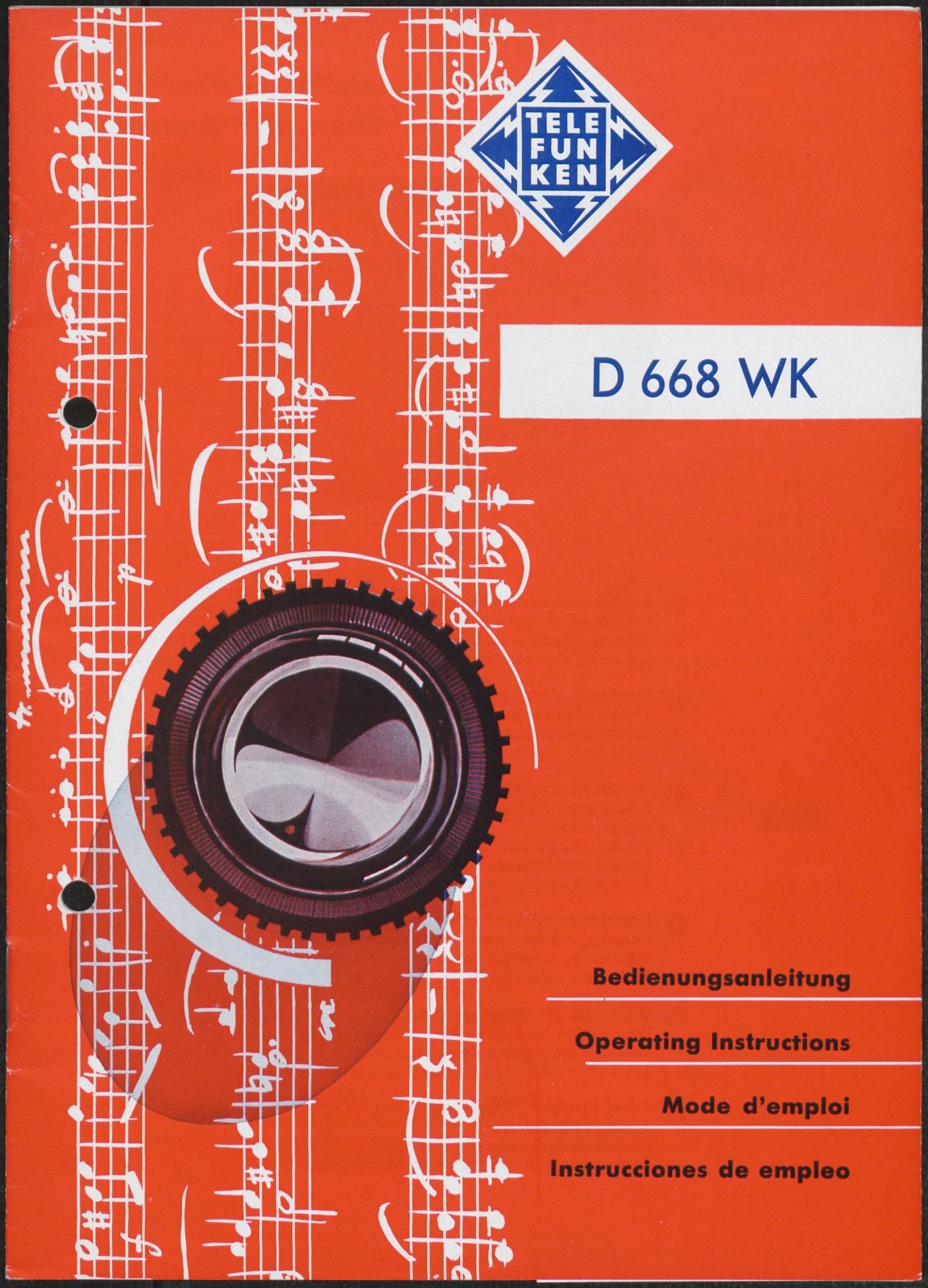 Bedienungsanleitung: D 668 WK Bedienungsanleitung (Stiftung Deutsches Technikmuseum Berlin CC0)