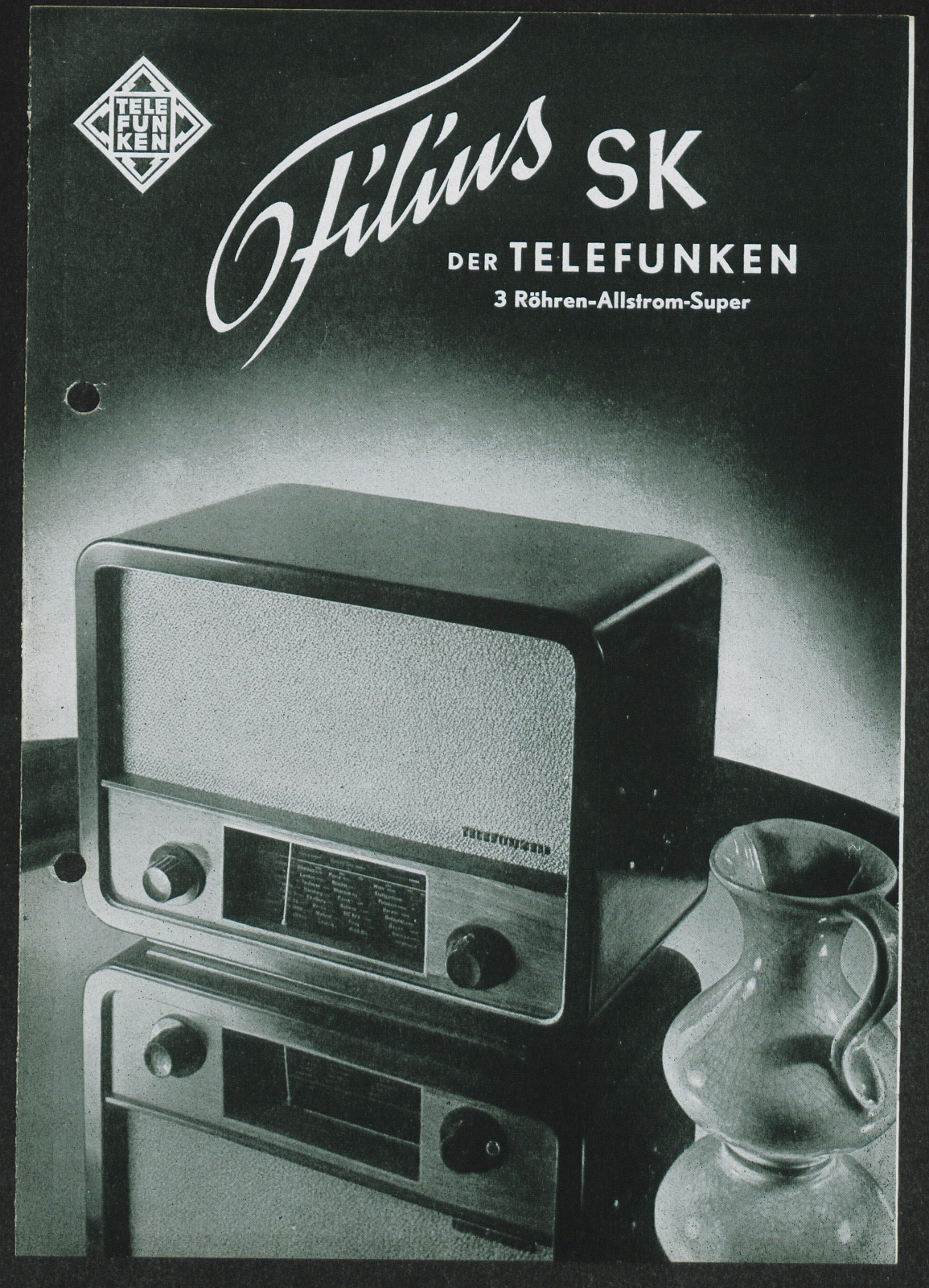 Bedienungsanleitung: Der Telefunken Filius SK 3 Röhren Allstrom Super (Stiftung Deutsches Technikmuseum Berlin CC0)