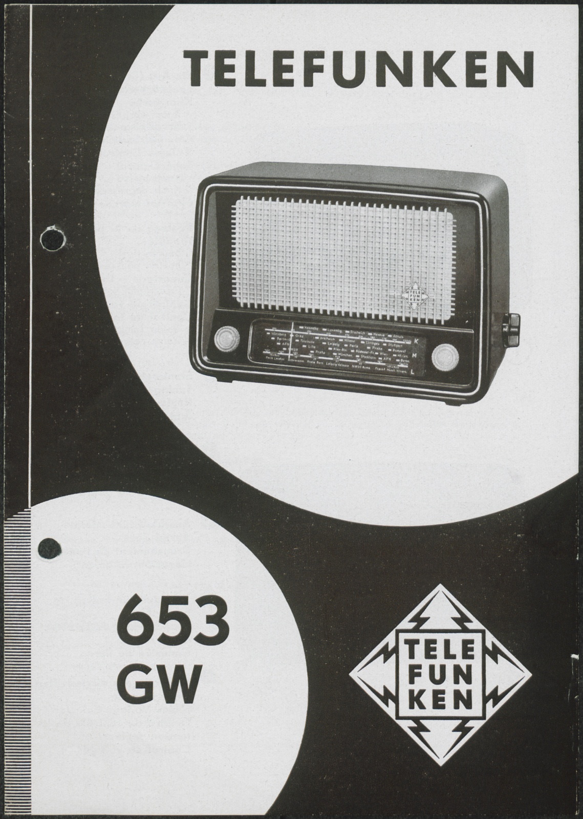 Bedienungsanleitung: Telefunken 653 GW (Stiftung Deutsches Technikmuseum Berlin CC0)