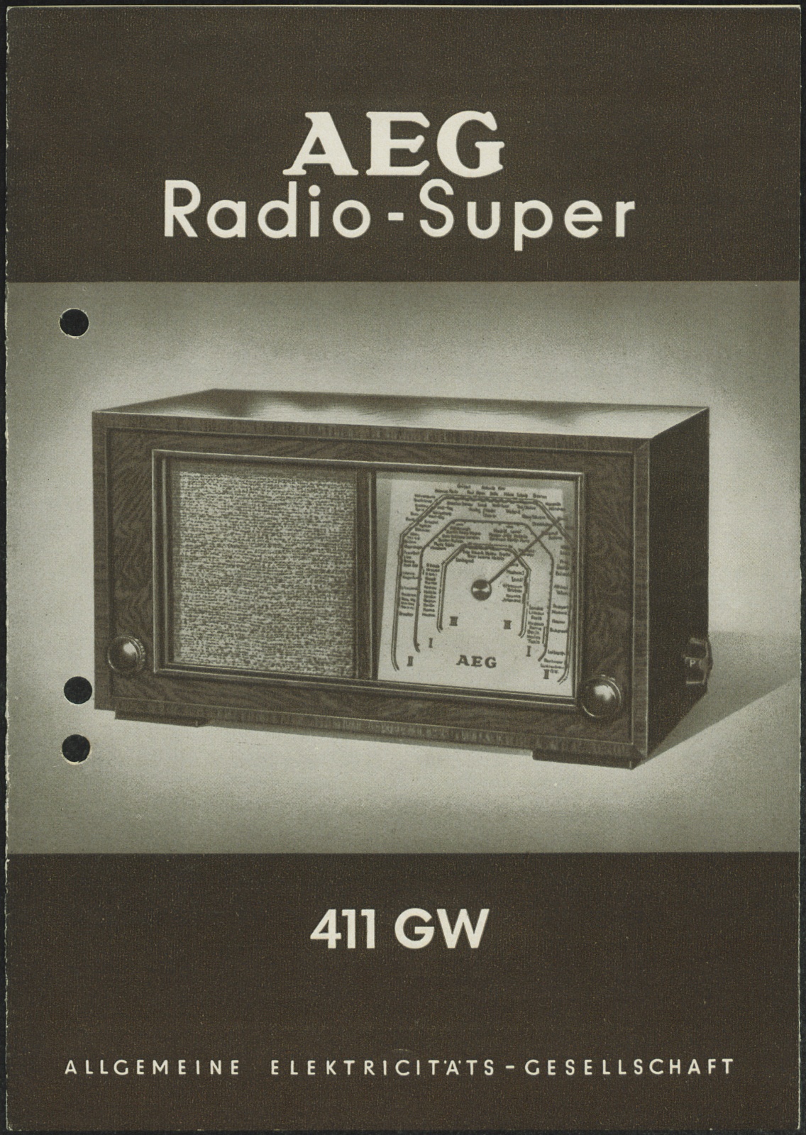 Bedienungsanleitung: AEG Radio Super 411 GW (Stiftung Deutsches Technikmuseum Berlin CC0)