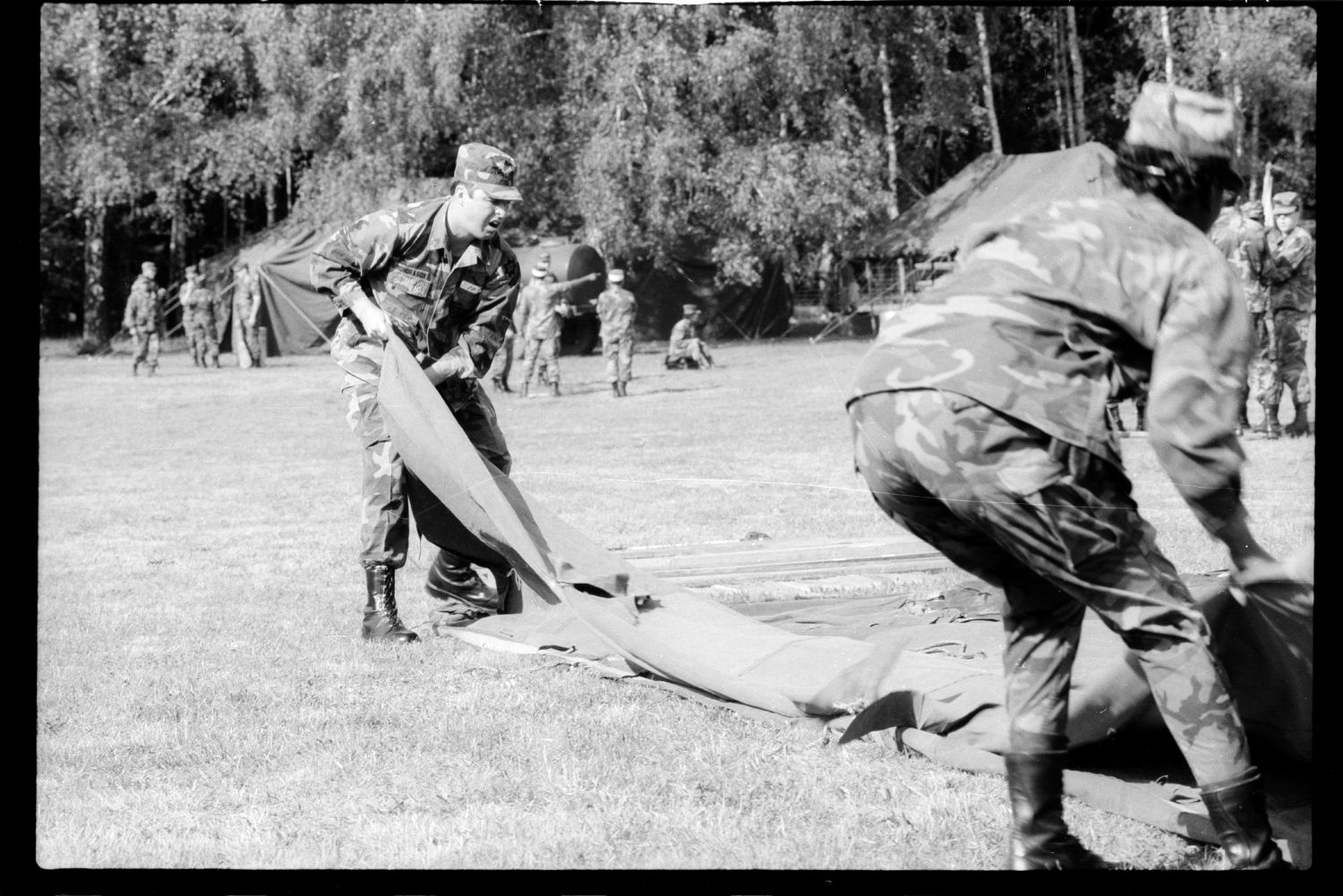s/w-Fotografie: Military Stakes Competition des VII Corps auf dem Schießplatz Rose Range der U.S. Army Berlin Brigade in Berlin-Wannsee (AlliiertenMuseum/U.S. Army Photograph Public Domain Mark)