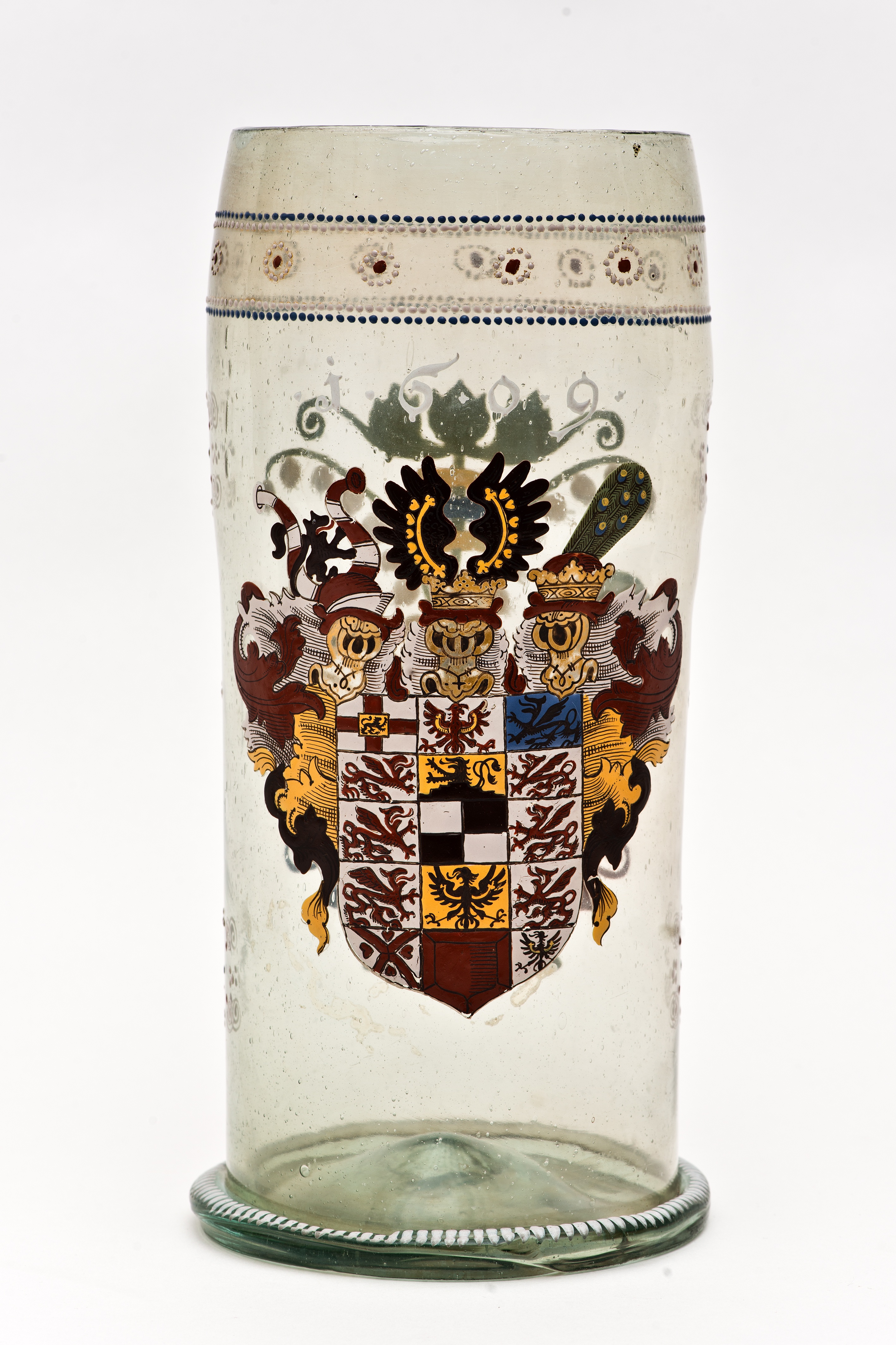 Glashumpen mit brandenburgischem Wappen in Emailmalerei (Stiftung Stadtmuseum Berlin CC BY-NC-ND)