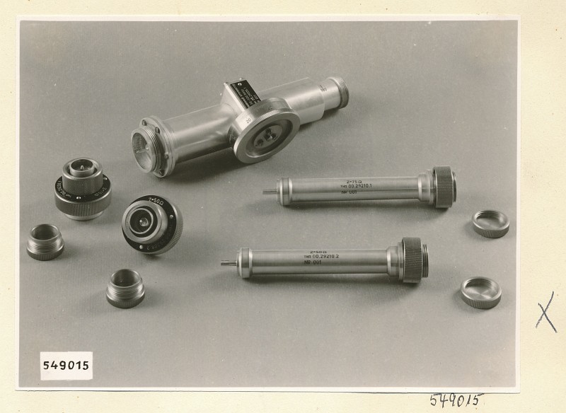 Regelbares Dämpfungsglied, Einzelteile, Foto 1954 (www.industriesalon.de CC BY-SA)