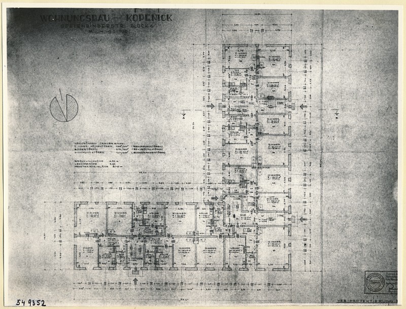 Entwurf - Wohnungsbau Seelenbinderstr. , Foto 1954 (www.industriesalon.de CC BY-SA)