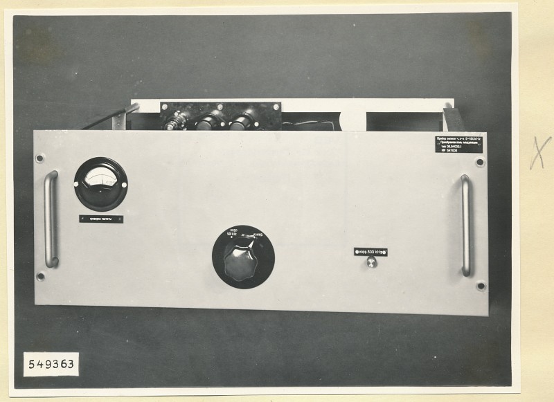  Pegelschreiber, Einschub Modulationsumsetzer Typ 06.94002.1, Vorderseite, Foto 1954 (www.industriesalon.de CC BY-SA)