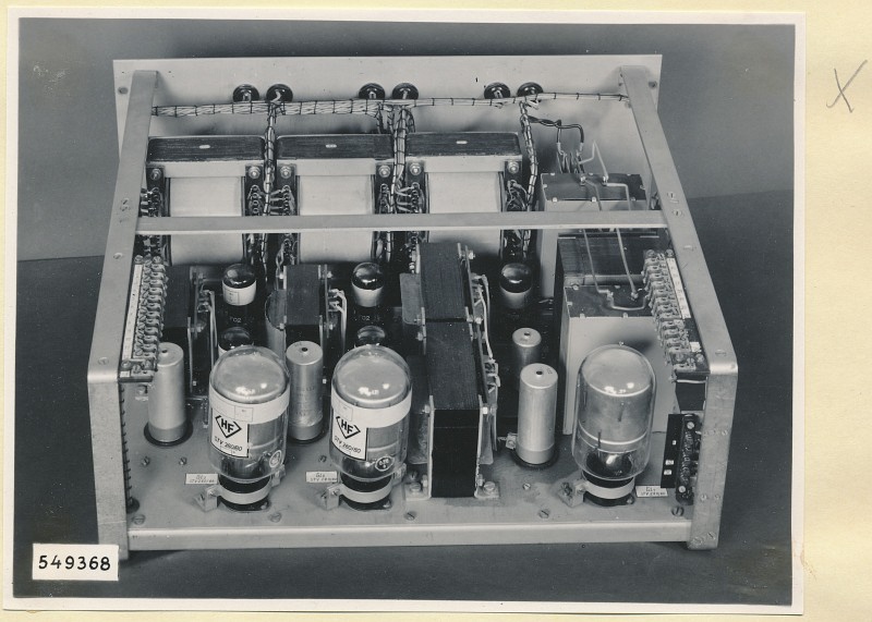 Pegelschreiber, Einschub Typ  06.92029.1, Netzgerät Rückseite, Foto 1954 (www.industriesalon.de CC BY-SA)