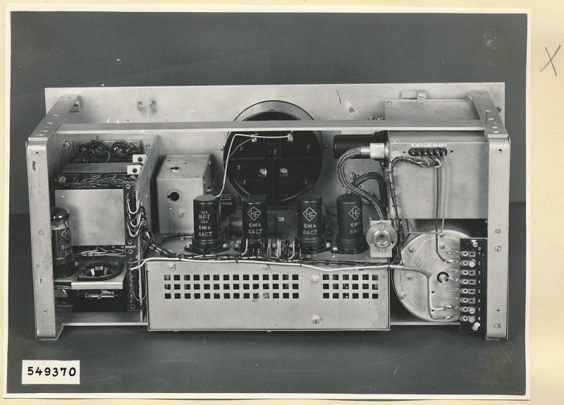 Pegelschreiber, Einschub Typ 06.23004.1, Pegelzeiger Rückseite, Foto 1954 (www.industriesalon.de CC BY-SA)