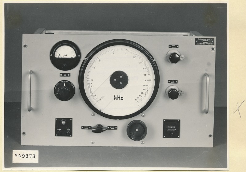 Pegelschreiber, Einschub Typ 06.14003.1, Oszillator Frontseite, Foto 1954 (www.industriesalon.de CC BY-SA)
