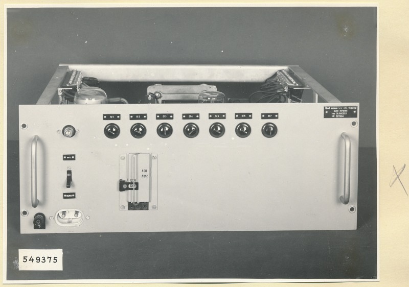 Pegelschreiber, Einschub Typ 06.92029.1, Netzgerät Frontseite, Foto 1954 (www.industriesalon.de CC BY-SA)