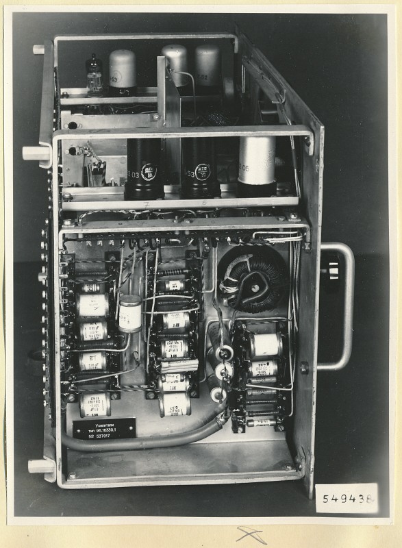 Pegelschreiber, Seitenansicht geöffnet, Foto 1954 (www.industriesalon.de CC BY-SA)