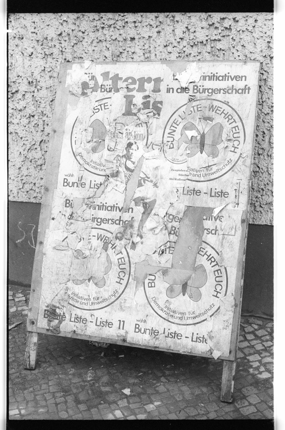 Kleinbildnegative: Wahlplakat der Alternativen Liste, 1979 (Museen Tempelhof-Schöneberg/Jürgen Henschel RR-F)