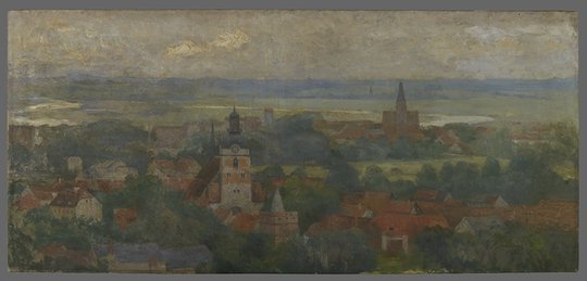 Dammeier: Brandenburg vom Marienberg (Mittelteil eines Triptychons), 1922 (Stadtmuseum Brandenburg an der Havel Public Domain Mark)