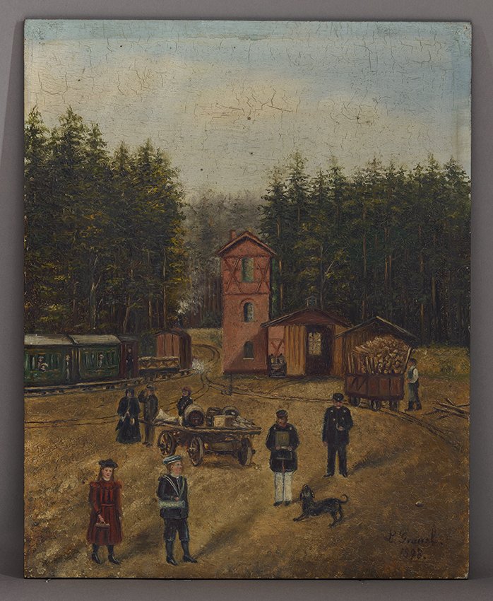 Grauel, Luise: Bahnhof Magdeburgerforth Ziesar, 1898 (Stadtmuseum Brandenburg an der Havel Public Domain Mark)