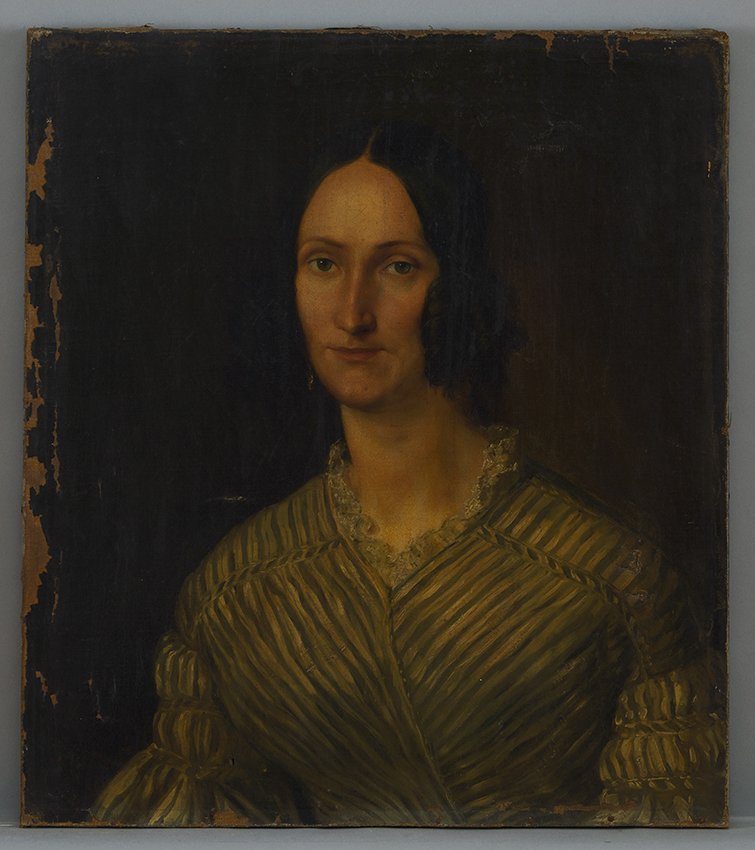 Berliner Maler: Unbekannte Dame, 1850er Jahre (Stadtmuseum Brandenburg an der Havel Public Domain Mark)